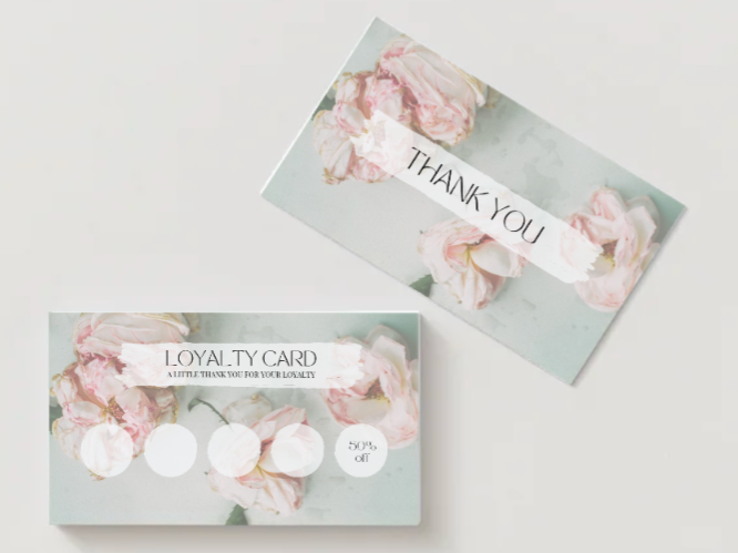Loyalty Cards Vintage Rose