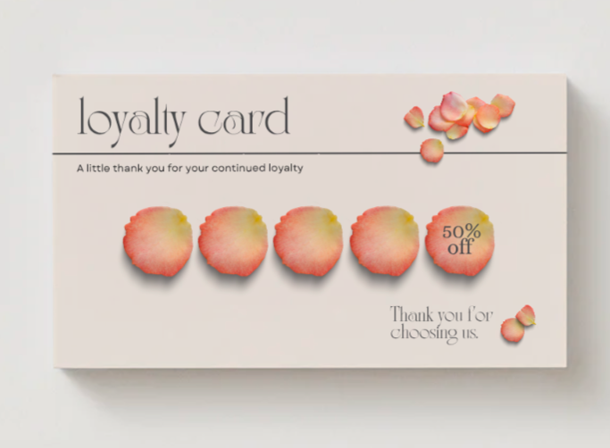 Loyalty Cards Rose Petals
