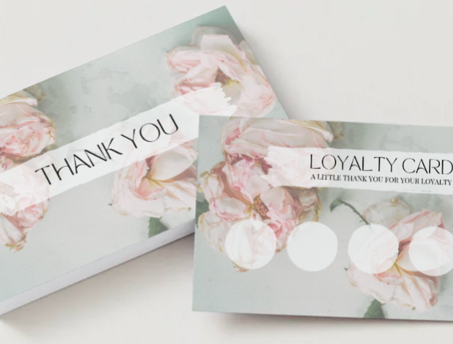 Loyalty Cards Vintage Rose