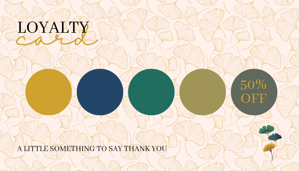 Loyalty Cards Ginkgo Leaf