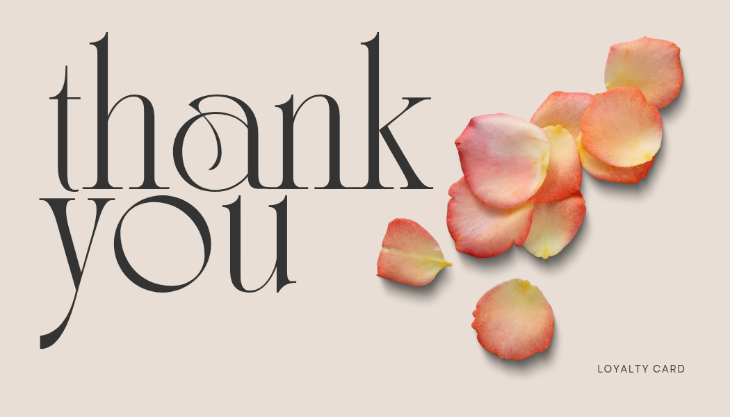 Loyalty Cards Rose Petals