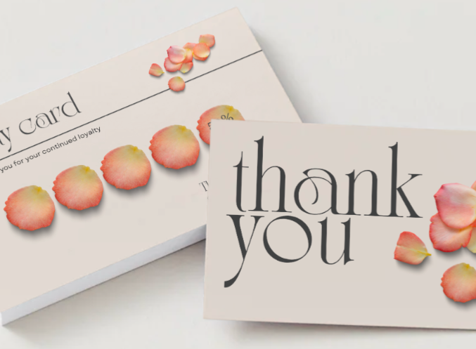 Loyalty Cards Rose Petals