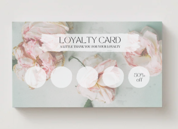 Loyalty Cards Vintage Rose