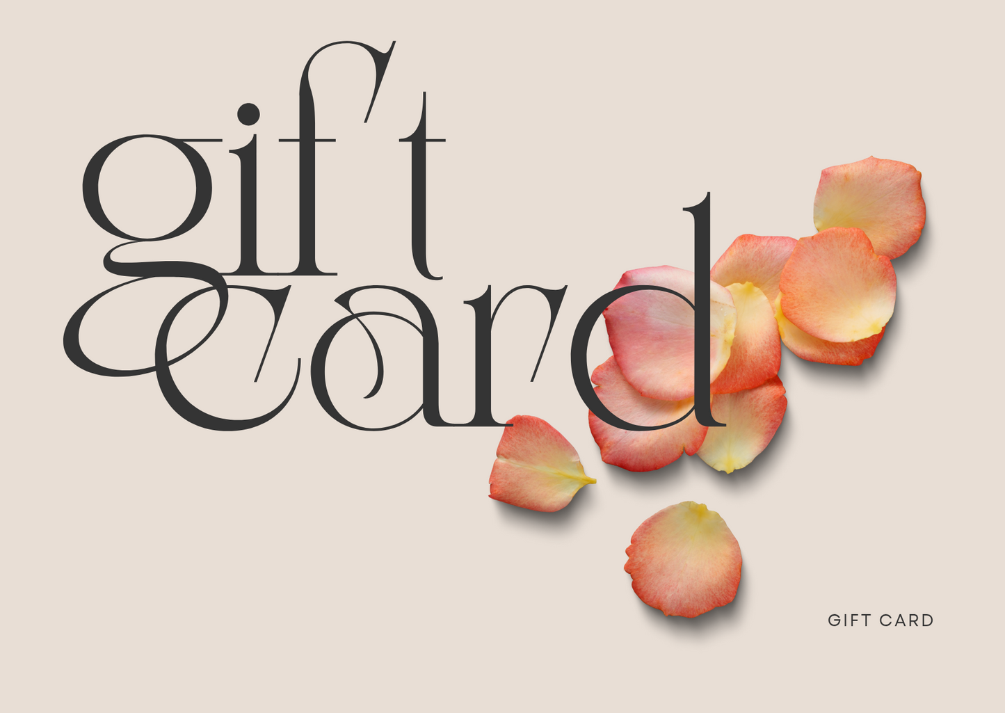 Gift Cards Rose Petals