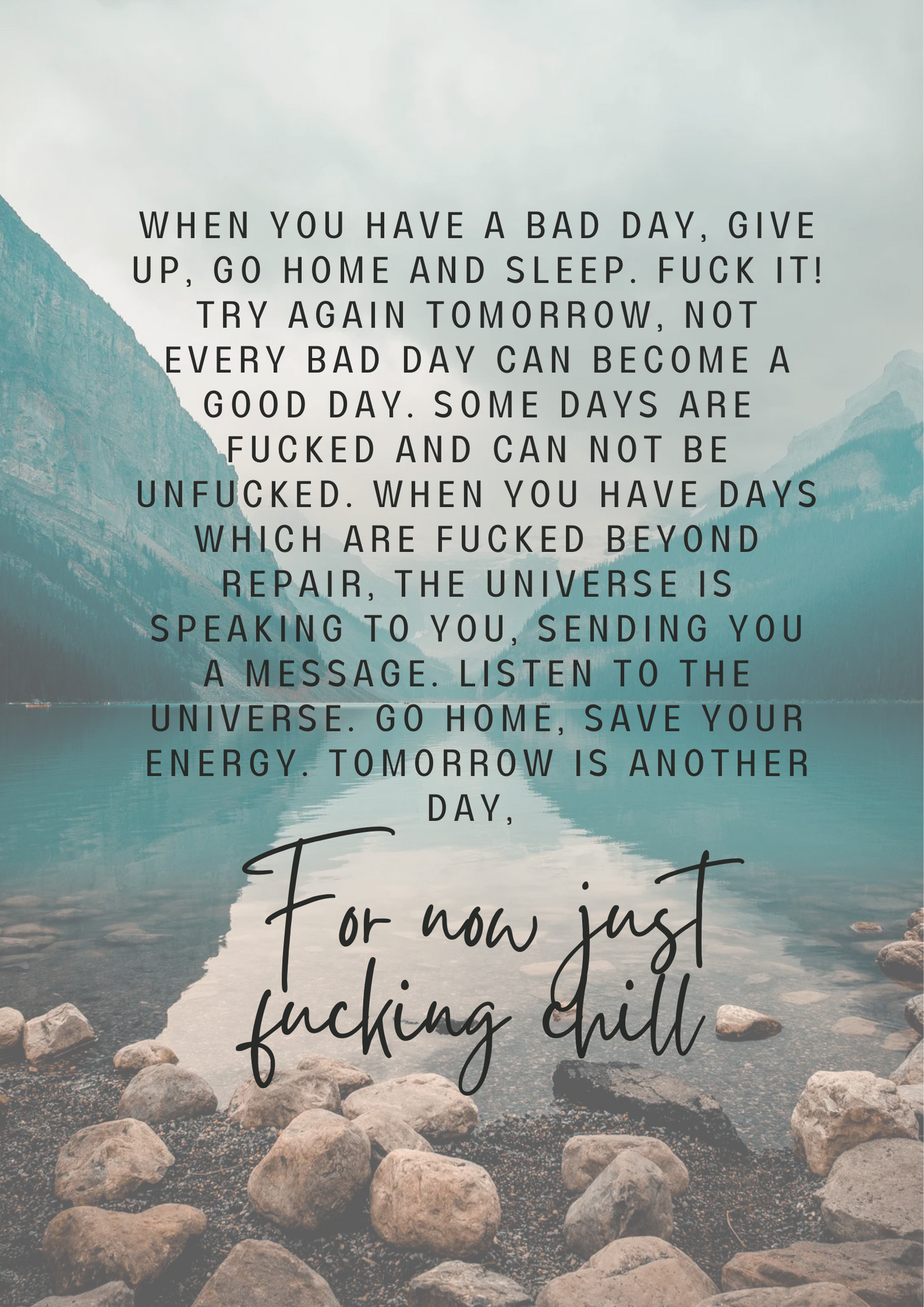 (Un)Motivational Quote PDF Poster